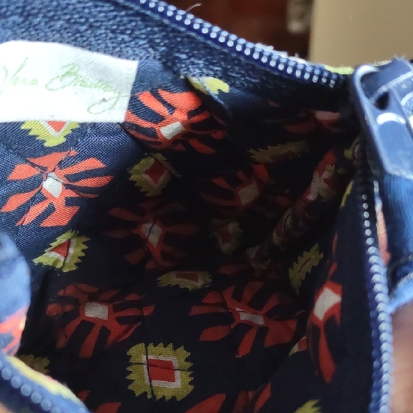 Vera Bradley Blue and Red Patterned Small Shoulder Bag With Coin Pouch - Picture 11 of 11